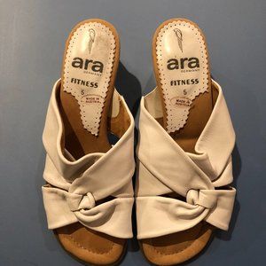 Ara Germany Leather Sandal With Short Heel (Sz 5)